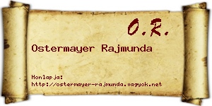 Ostermayer Rajmunda névjegykártya